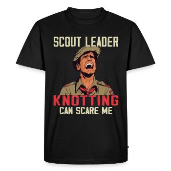 Camping Scoutisme - Drôle de guide scout - T-shirt Premium bio Homme - noir - Devant - Nico (187cm)