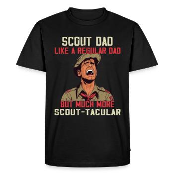 Camping Scouting - Funny Scout Father - Men's Premium Organic T-Shirt - black - Front - Nico (187cm)