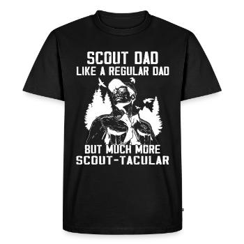 Camping Scouting - Funny Scout Father - Men's Premium Organic T-Shirt - black - Front - Nico (187cm)
