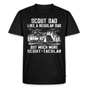 Camping Scouting - Funny Scout Father - Men's Premium Organic T-Shirt - black - Front - Nico (187cm)