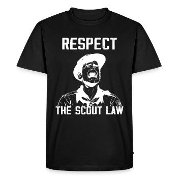 Camping Scouting - Funny Scout Father - Men's Premium Organic T-Shirt - black - Front - Nico (187cm)