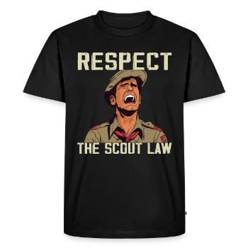 Camping Scouting - Funny Scout Father - Men's Premium Organic T-Shirt - black - Front - Nico (187cm)