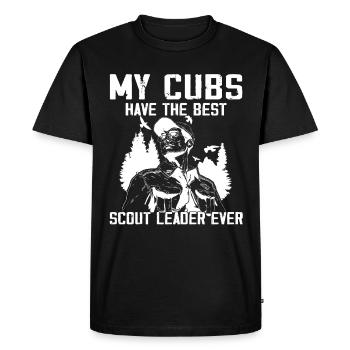 Camping Scouting - Funny Scout Father - Men's Premium Organic T-Shirt - black - Front - Nico (187cm)