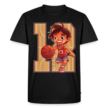 Basketball Birthday - 12 Year Old Boy - - Men's Premium Organic T-Shirt - black - Front - Nico (187cm)