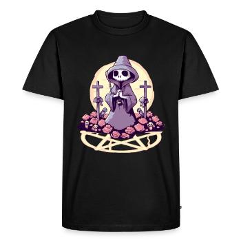 Pastel Goth Kawaii Creepy and Sweet Death - Men's Premium Organic T-Shirt - black - Front - Nico (187cm)
