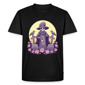 Kawaii Pastel Goth Niedlicher Witchy Death - Männer Premium Bio T-Shirt - Schwarz - Vorne - Nico (187cm)