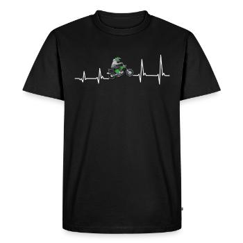 Heartbeat Simsonfahrer S50 S51 Simme Mobylette - T-shirt Premium bio Homme - noir - Devant - Nico (187cm)