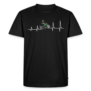 Heartbeat Simsonfahrer S50 S51 Simme Mobylette - T-shirt Premium bio Homme - noir - Devant - Nico (187cm)