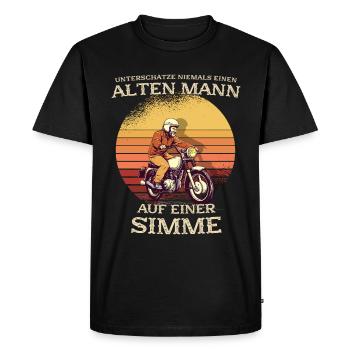 Sunset Simson Driver S50 S51 Simme Moped - Männer Premium Bio T-Shirt - Schwarz - Vorne - Nico (187cm)
