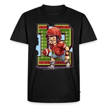American Football Birthday - 12 Years Age - Men's Premium Organic T-Shirt - black - Front - Nico (187cm)