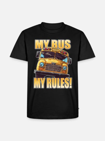 Schulbuswärter - Schulbusfahrer - Männer Premium Bio T-Shirt - Schwarz