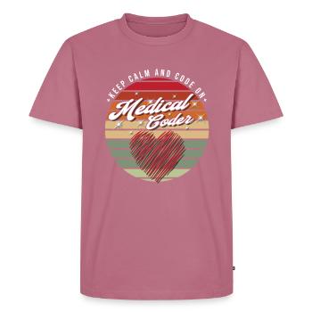 Assistant médical - Codeur médical - T-shirt Premium bio Homme - mauve - Devant - Nico (187cm)
