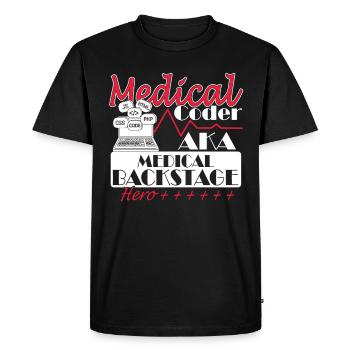 Medical Assistant - Medical Coder - Men's Premium Organic T-Shirt - black - Front - Nico (187cm)