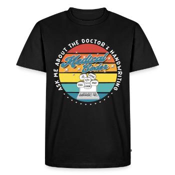 Medical Assistant - Medical Coder - Men's Premium Organic T-Shirt - black - Front - Nico (187cm)