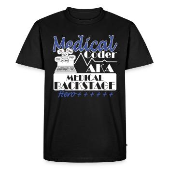 Medical Assistant - Medical Coder - Men's Premium Organic T-Shirt - black - Front - Nico (187cm)
