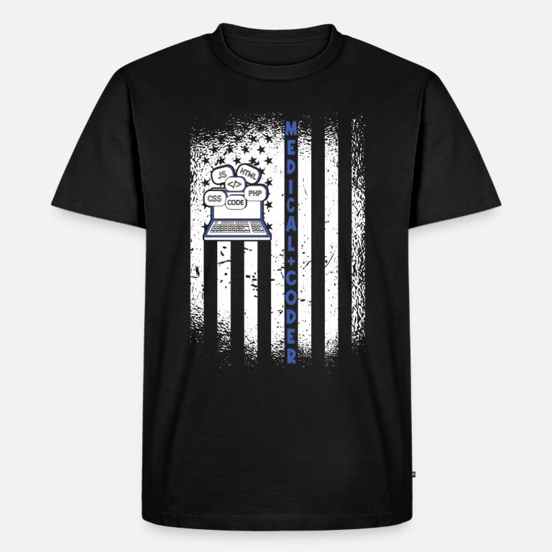 Medizinischer Assistent - Medizinischer Kodierer - Männer Premium Bio T-Shirt - Schwarz
