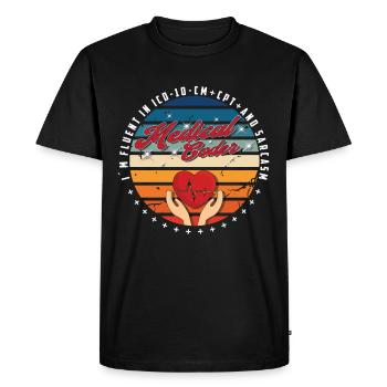Medical Assistant - Medical Coder - Men's Premium Organic T-Shirt - black - Front - Nico (187cm)