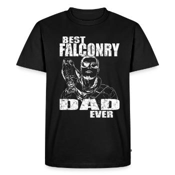 Falconer Peregrine Falcon Vintage Falconry - Men's Premium Organic T-Shirt - black - Front - Nico (187cm)