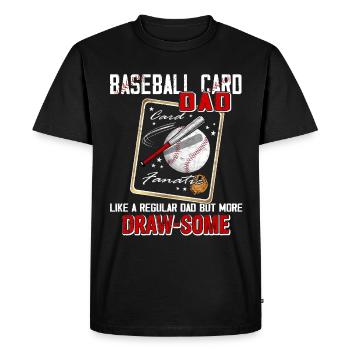 "Like a regular father, but draw - Men's Premium Organic T-Shirt - black - Front - Nico (187cm)