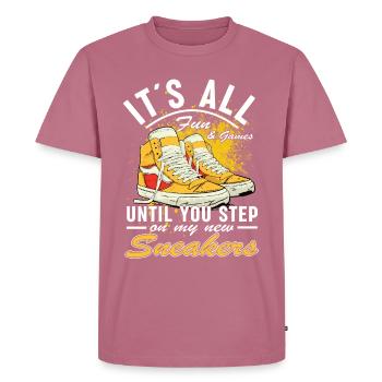 Funny sneaker collector - sneakers - T-shirt Premium bio Homme - mauve - Devant - Nico (187cm)