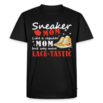 « Sneaker Mom » Chaussure Drôle - T-shirt Premium bio Homme - noir - Devant - Nico (187cm)