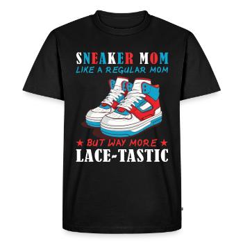« Sneaker Mom » Chaussure Drôle - T-shirt Premium bio Homme - noir - Devant - Nico (187cm)
