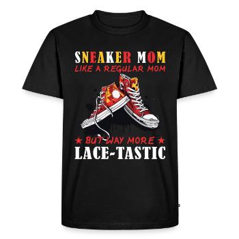 « Sneaker Mom » Chaussure Drôle - T-shirt Premium bio Homme - noir - Devant - Nico (187cm)