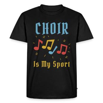 Funny Choir est mon sport Choristes Choristes Chanteur - T-shirt Premium bio Homme - noir - Devant - Nico (187cm)