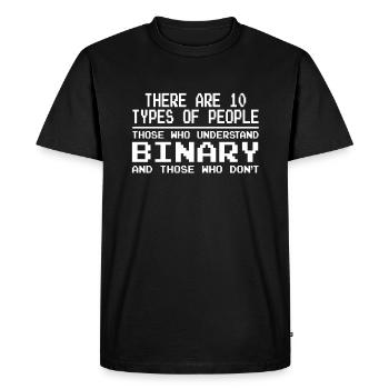 Funny Lol Nerd IT Computer Scientist - Men's Premium Organic T-Shirt - black - Front - Nico (187cm)