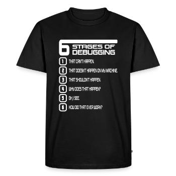 Funny Lol Nerd IT Computer Scientist - Men's Premium Organic T-Shirt - black - Front - Nico (187cm)