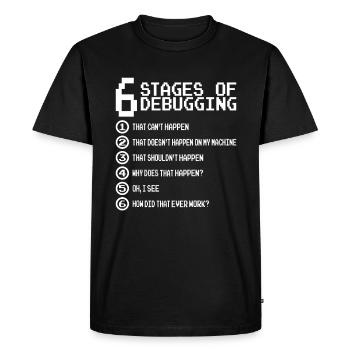Funny Lol Nerd IT Computer Scientist - Men's Premium Organic T-Shirt - black - Front - Nico (187cm)