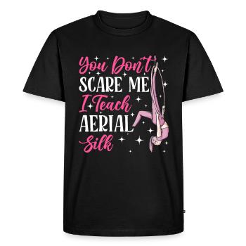 Acrobatie aérienne sur soie Cirque Acrobatique - T-shirt Premium bio Homme - noir - Devant - Nico (187cm)