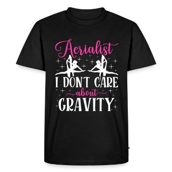 Acrobatie aérienne sur soie Cirque Acrobatique - T-shirt Premium bio Homme - noir - Devant - Nico (187cm)