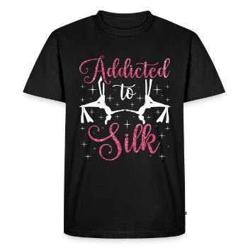 Acrobatie aérienne sur soie Cirque Acrobatique - T-shirt Premium bio Homme - noir - Devant - Nico (187cm)