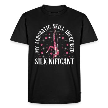 Acrobatie aérienne sur soie Cirque Acrobatique - T-shirt Premium bio Homme - noir - Devant - Nico (187cm)