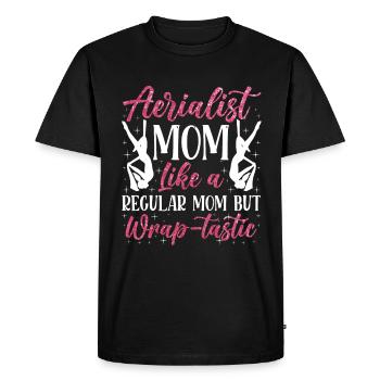 Acrobatie aérienne sur soie Cirque Acrobatique - T-shirt Premium bio Homme - noir - Devant - Nico (187cm)