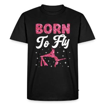Acrobatie aérienne sur soie Cirque Acrobatique - T-shirt Premium bio Homme - noir - Devant - Nico (187cm)