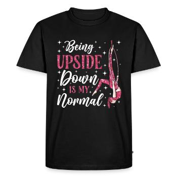 Acrobatie aérienne sur soie Cirque Acrobatique - T-shirt Premium bio Homme - noir - Devant - Nico (187cm)