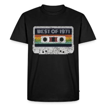 Millésime 1971 | Le meilleur de 1971 | 1971 Musique rétro - T-shirt Premium bio Homme - noir - Devant - Nico (187cm)