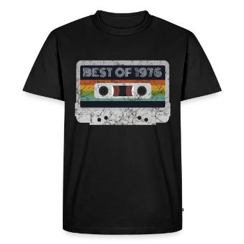 Millésime 1976 | Le meilleur de 1976 | 1976 Musique rétro - T-shirt Premium bio Homme - noir - Devant - Nico (187cm)