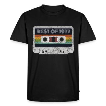 Millésime 1977 | Le meilleur de 1977 | 1977 Musique rétro - T-shirt Premium bio Homme - noir - Devant - Nico (187cm)