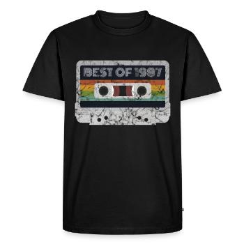 1987 Vintage | Best of 1987 | 1987 Retro Music - Men's Premium Organic T-Shirt - black - Front - Nico (187cm)