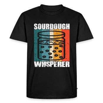 Sourdough Whisperer - Bread Baking Fans - - Men's Premium Organic T-Shirt - black - Front - Nico (187cm)