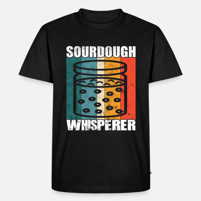 Sauerteig Whisperer - Brotbackfans - - Männer Premium Bio T-Shirt - Schwarz