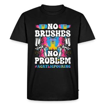 Cool Artistry Verser la peinture acrylique couleur - T-shirt Premium bio Homme - noir - Devant - Nico (187cm)