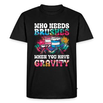 Cool Artist Art Acrylic Painting Casting Color - T-shirt Premium bio Homme - noir - Devant - Nico (187cm)