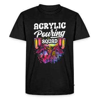 Artiste cool Art Acrylique Peintre Casting Couleur - T-shirt Premium bio Homme - noir - Devant - Nico (187cm)