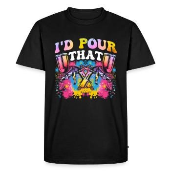 Artiste cool Art Acrylique Peintre Casting Couleur - T-shirt Premium bio Homme - noir - Devant - Nico (187cm)