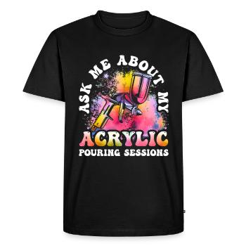 Cool Artist Art Acrylic Painting Casting Color - T-shirt Premium bio Homme - noir - Devant - Nico (187cm)