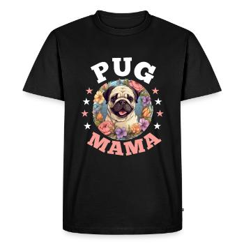 Carlin Chien Race Pet - Pug Mama - T-shirt Premium bio Homme - noir - Devant - Nico (187cm)